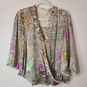 Floreat Floral Patterned Women's Top S